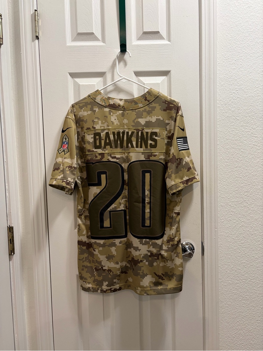 Nike Men's Desert Camo Dawkins #20 Football Jersey - Tan/Brown